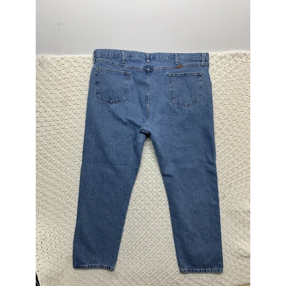 Rustler Jeans Mens 44x30 Blue Denim.Straight Leg 5-pockets 100%cotton‎ 1087619SW